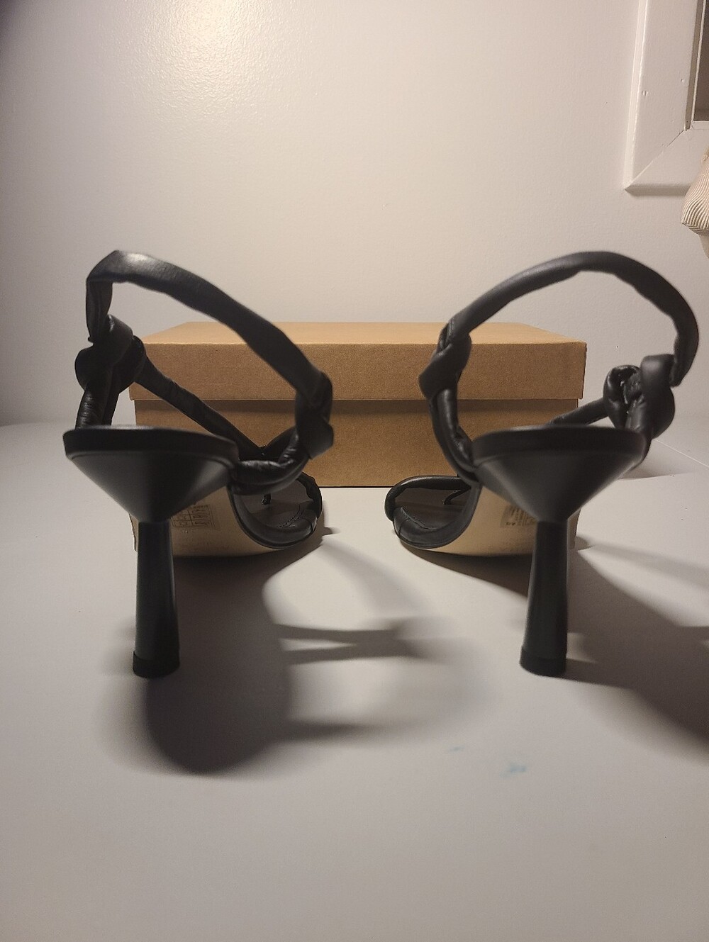 Alohas - Sheila Black High Heel Sandals Womens Size 8.5 (39) - Picture 3 of 11
